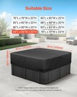 Vevor Outdoor Hot Tub Cover 95 X 95 X 20 Inch Weatherproof And Waterproof Black