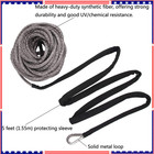 3 16  X 50ft Gray Synthetic Winch Rope - 8 350lbs Strength For Atvs utvs