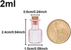 Mini Rectangle Glass Bottles 2ml  7 Colors  Cork Stoppers