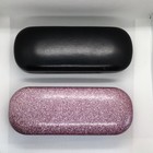 2 Hard Candy Glasses Cases 1 Pink purple Glitter 1 Black With Pink Interior