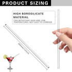 Glass Stirring Rod 12 Inch Length Stir Stick With Both Ends Round 24 Pcs pk