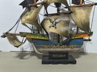 Vintage Mayflower Ship Model Wooden Ship Replica Display