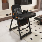 Baby High Chair To Rocker With 5-point Harness  Foldable Infant Feeding Chair