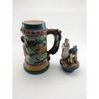 German Beer Stein Mug Munich Munchen Beyern Vintage Zoller   Born - Pewter Lid