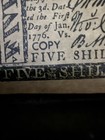 Reproduction Five Schilling Colonial Currency Banknote 1776 Collectible  Copy