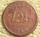 Elk Horn Saloon Good For 12 1 2 Cents Trade Token Buckhorn Nevada