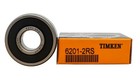  2 Pack  Timken 6201-2rs 12x32x10mm Double Rubber Seal Ball Bearings 6201rs