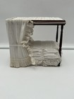 Vintage Artisan Signed Dollhouse Furniture 4 Poster Canopy Bed  1 12 Miniature