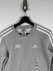 Bnwt Adidas Womens 3 Stripes Crewneck Pullover Fleece Sweatshirt Gray Sz Xs