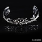 Crystal Wedding Crown Rhinestones Princess Prom Flowers Bridal Tiara Party Prom