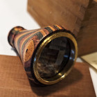 Vtg Dragonfly Multi-prism Dioptric Lens Scope Birch Wood   Brass Kaleidoscope