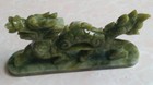 Chinese Natural Green Jade Hand-carved Animal Dragon Beautiful Small Statue