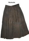 Floor Length zeiler suede Leather Skirt traditional Skirt In Grey-olive Size 42
