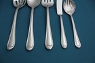 5pc Serving Tablespoon Fork Pierced Lenox Butterfly Meadow Glossy 18 8 China