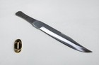 15  Oa Clip Point Coffin Bowie Knife Blank Diy Stainless Steel  Oval Brass Guard