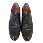 Stafford Tailored Culture Oxfords Dress Shoes Black Leather Size 12