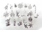 Christmas Collection Charm Antique Silver 19 Different Charms Holiday