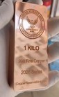 1 Kilo  999 Fine Copper Bullion Bar- Mirror Polished - 2026 -copper Reserve Mint