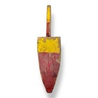 Large Vintage Weathered Lobster Buoy 21    Tall Red   Yellow 10l6
