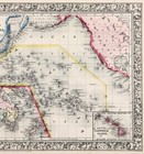 1864 Map Pacific Ocean - Hawaii - Australia Original  13 25x10 5  United States 