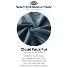 Ultimate Sack 5 Ft Foam Filled Fur Covered Bean Bag Chair W footstool  Cloud