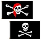 Dyung Tec Pirate Flags  2 Pcs 2  X 3  2x3 Ft Jolly Roger And Red Scarf Flag