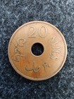 Israel Palestine British Mandate 20 Mils 1942 Km  5a Bronze Coin Xf 01
