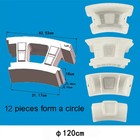Round Concrete Block Bricks Plastic Mold Set Ground Circle Module Diy Mould
