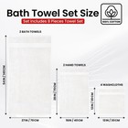 Luxury 100  Cotton Towel Set     8 Piece Bathroom Towel Set  2 Bath Towels  2 H   