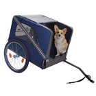 Dog Bike Trailer     Folding Pet Carrier Wagon With Breathable Mesh   Safety Flag