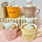 Japan San-x Rilakkuma Mascot Coffee Mug Bear Cafe At Home Series Holiday Gifts