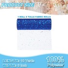 Tulle Fabric Rolls 6  By 10 Yards Fabric Spool Tulle For Diy  Blue