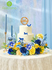 Blue And Yellow Silk Flowers For Valentine s  Weddings  And Party Decor