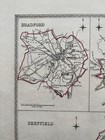 Yorkshire Towns Antique Maps Bradford Wakefield Sheffield 1835
