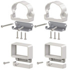 Vinyl Rail Line Bracket Kit Veranda Traditional Railing Durable Bracket 4-pack