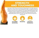 S g Orange Diamond Nitrile Gloves Powder Latex Free 8 Mil 100pcs M l xl