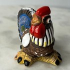 Vintage Tam Peru Clay Turkey Figurine Hand Painted Terracotta Folk Art 3  Signed