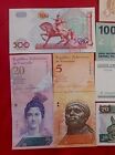 Uncirculated Lot Of 10 Different Foreign Paper Money  World Currency Free Shippi