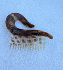Vintage Celluloid Tortoise Shell Hair Comb Swirl 4 1 4  Wide