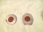 Two Encased Good Luck Lincoln Memorial Red Brown Copper Penny 1959-d 1973-d