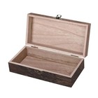 Vintage Wood Storage Box Rectangular Solid Wood Gift Box Keepsake Boxes Brown