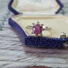 Vintage 925 Sterling Silver Ring  Genuine Ruby Ring  Norway  Size L Us 5 75  80s