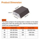 4pcs Sanding Sponge Blocks 80   180-220 Grit  Sanding Block 4 x2 8 x1 