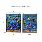 Fish Underwater Ocean Scene Stained Glass Window Panel