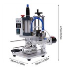 Hot Foil Stamping Machine 550w Air Pneumatic For Leather Pu Logo Press 8x10cm