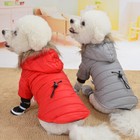 Warm Padded Dog Coat Jacket Chihuahua Pet Winter Hoodie Puppy Cat Small Clothes