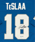 Isaac Teslaa Autographed Detroit Lions Pro Style Blue Football Jersey Beckett Co