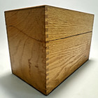 Vintage Oak Wood Recipe Index Card Box Dovetail Hinged A-z Dividers Hedger Mfg