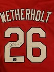 Jj Wetherholt Autographed Red St Louis Cardinals Jersey Prova Coa
