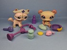 Caring Clinic Lot 2 Cat  1326 Panda  1328 Littlest Pet Shop Lps Authentic Hasbro